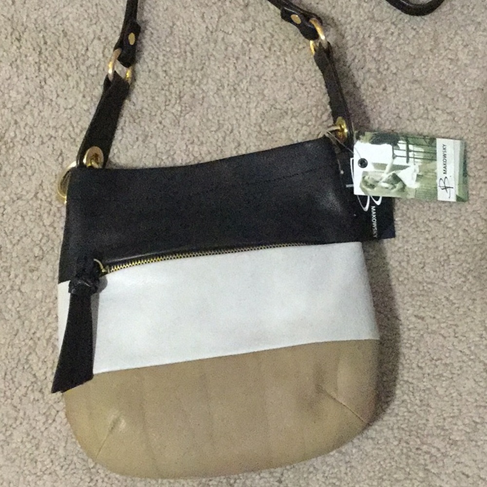 NWT B Makowsky Crossbody Purse